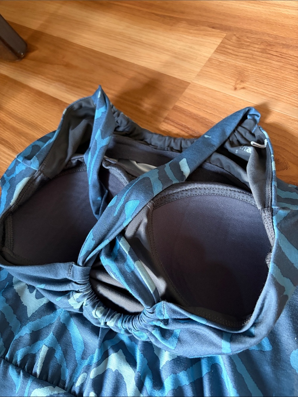 Prana Avore Cross Halter Back Dress Athletic Nickel Azulejos - Picture 9 of 11